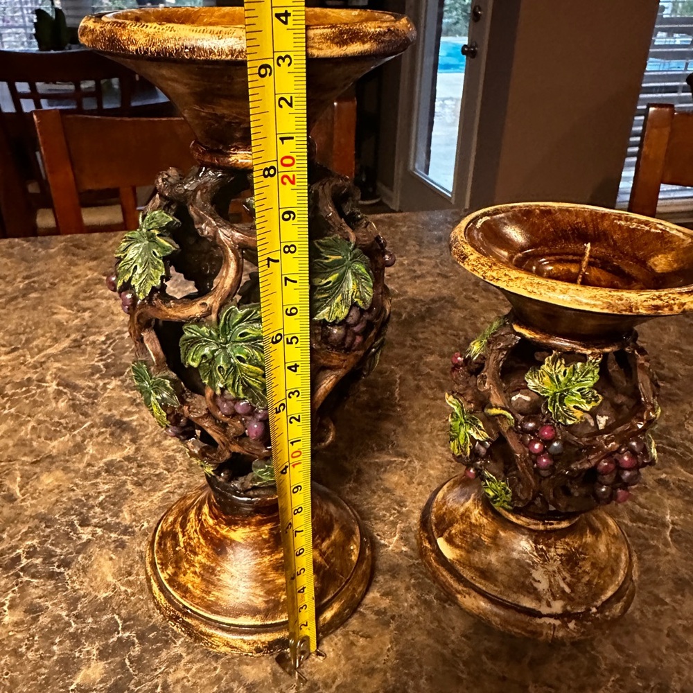 Grape candle holders, see pictures for measurements. - Picture 3 of 7